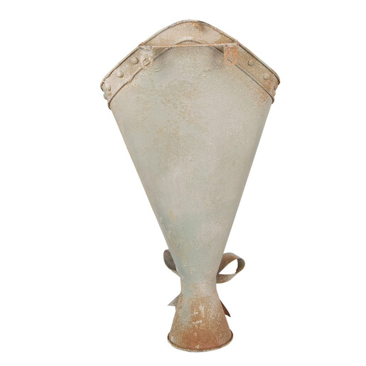 Vaza flori metal bej verde vintage 31x23x32 cm