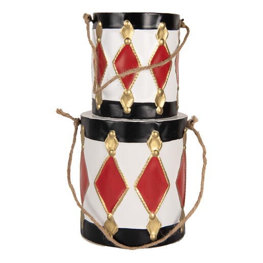Set 2 Tobe decorative Craciun metal multicolor (2) Ø 15x38 / Ø 13x29 cm