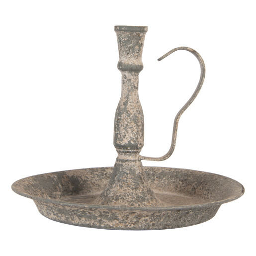 Sfesnic lumanari metal gri vintage Ø 23x19 cm