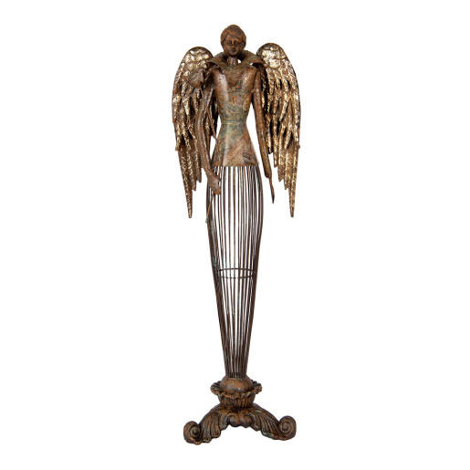 Figurina Inger metal maro 17x15x54 cm