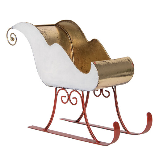 Saniuta decorativa Craciun metal multicolor 38x15x28 cm
