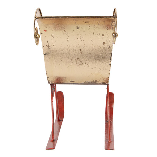 Saniuta decorativa Craciun metal multicolor 38x15x28 cm