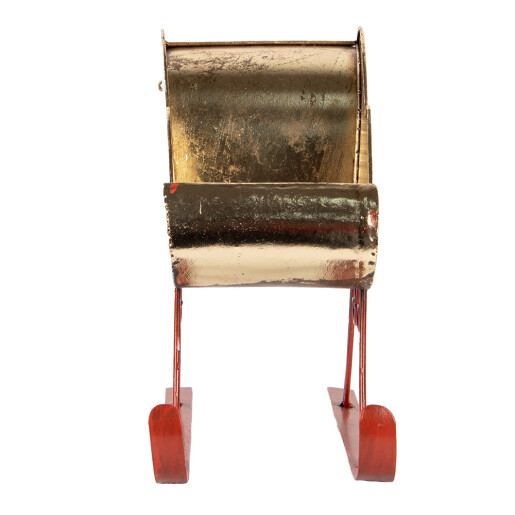 Saniuta decorativa Craciun metal multicolor 38x15x28 cm