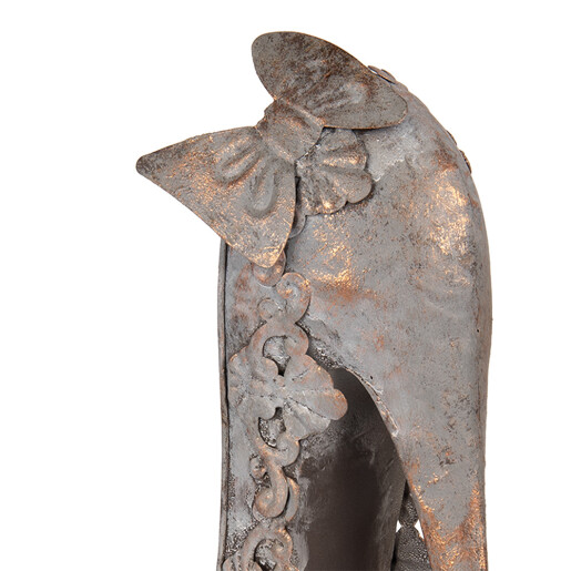 Decoratiune Pantof metal cupru 32x12x36 cm