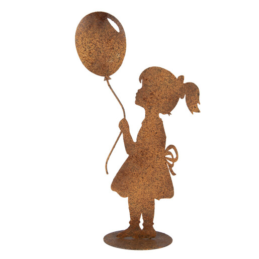 Figurina Fetita metal maro 23x11x46 cm