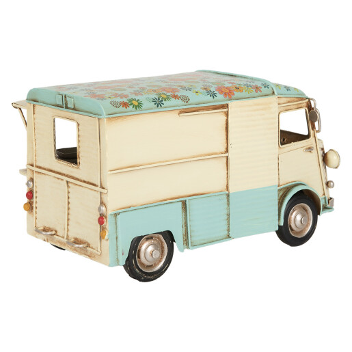 Macheta Autobuz retro metal multicolor 26x14x14 cm
