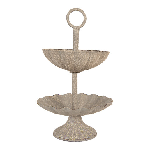 Platou supraetajat metal gri Ø 15x24 cm