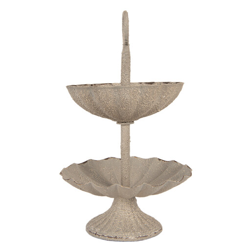 Platou supraetajat metal gri Ø 15x24 cm