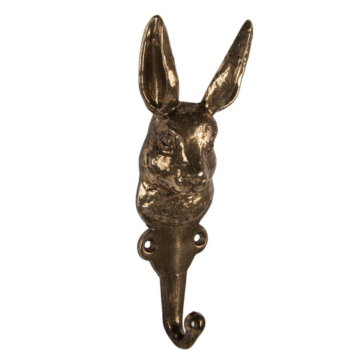 Cuier perete metal auriu Iepuras 7x4x18 cm
