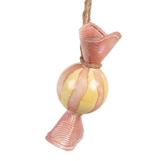 Ornament brad Craciun Bomboana metal 21x4x26 cm