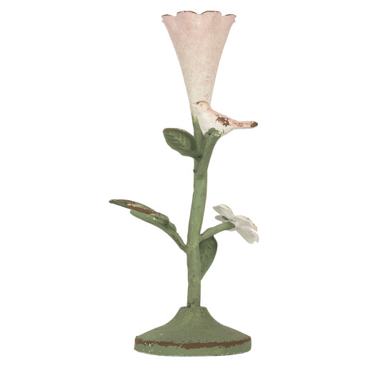 Sfesnic lumanare metal Floare 12x12x26 cm