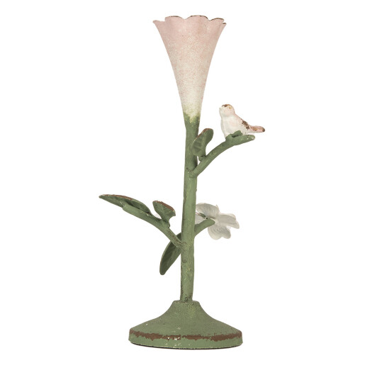 Sfesnic lumanare metal Floare 12x12x26 cm