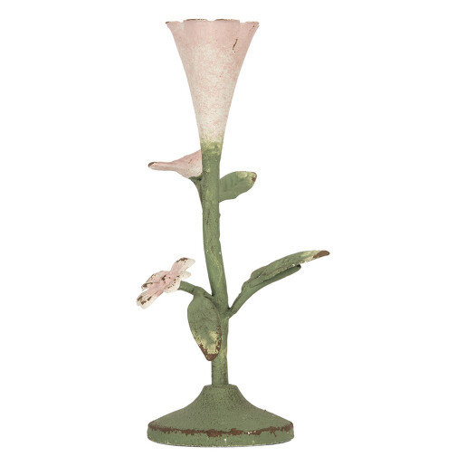 Sfesnic lumanare metal Floare 12x12x26 cm