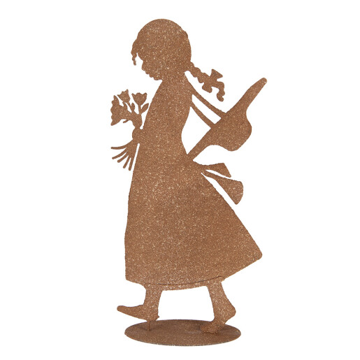 Figurina Fetita metal maro 21x10x43 cm