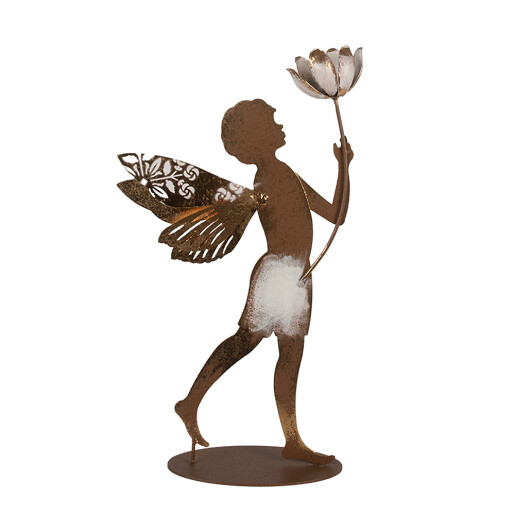 Figurina Baietel metal maro 20x8x36 cm