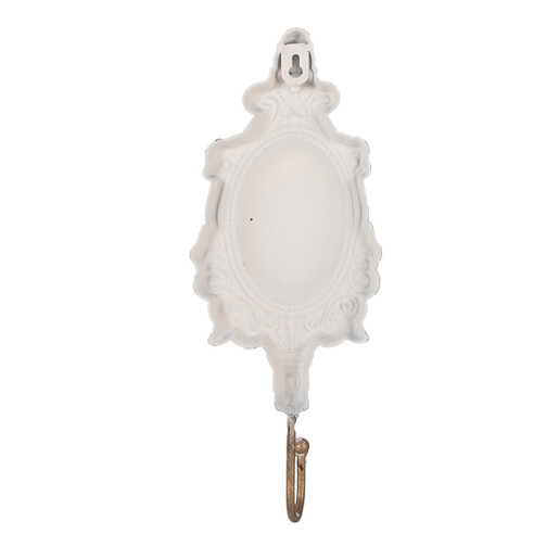 Cuier perete metal bej auriu vintage 12x4x31 cm