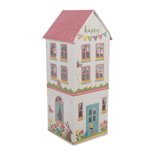 Casuta decorativa metal multicolor 11x12x28 cm