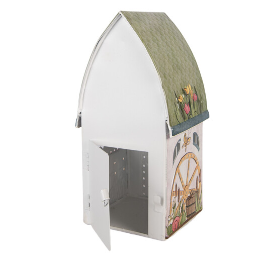 Casuta decorativa metal multicolor 12x11x23 cm