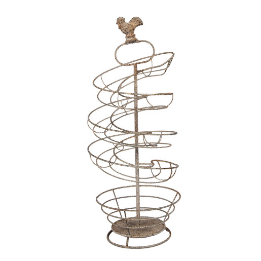 Suport oua metal maro vintage Ø 18x44 cm