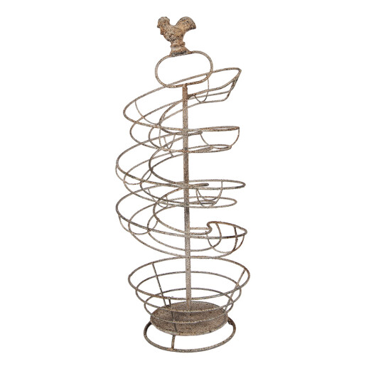 Suport oua metal maro vintage Ø 18x44 cm
