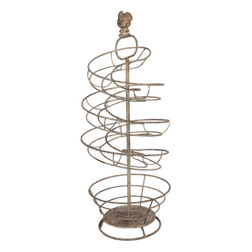 Suport oua metal maro vintage Ø 18x44 cm