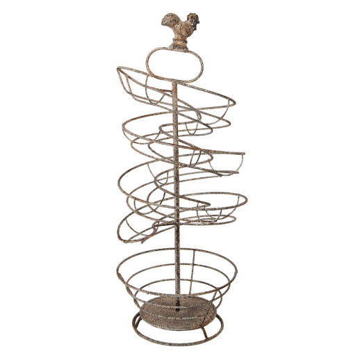 Suport oua metal maro vintage Ø 18x44 cm