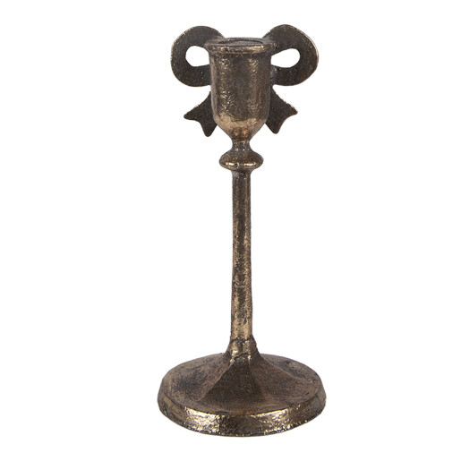 Sfesnic lumanare metal auriu Ø 9x20 cm