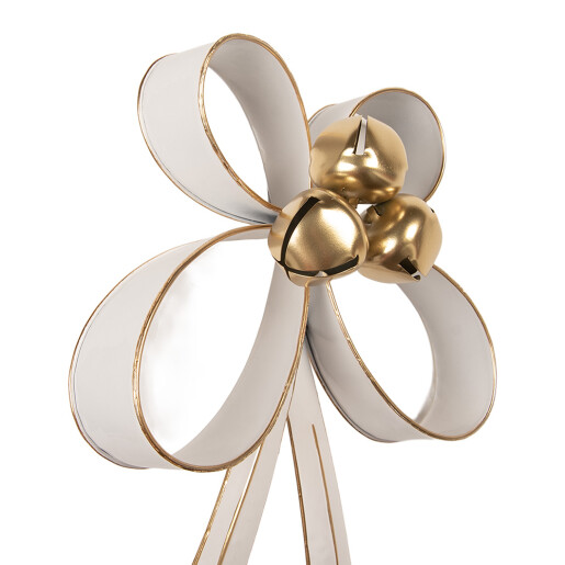Fundita Craciun metal alb auriu 27x7x39 cm