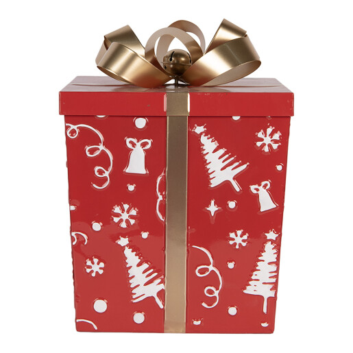 Set 2 decoratiuni Craciun Cadouri metal multicolor (2) 26x26x33 / 21x21x27 cm