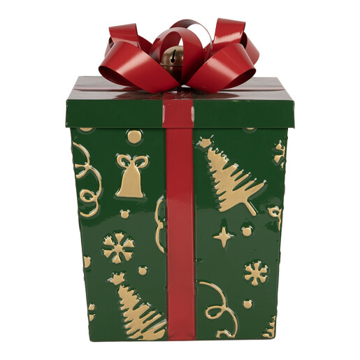 Set 2 decoratiuni Craciun Cadouri metal multicolor (2) 26x26x33 / 21x21x27 cm