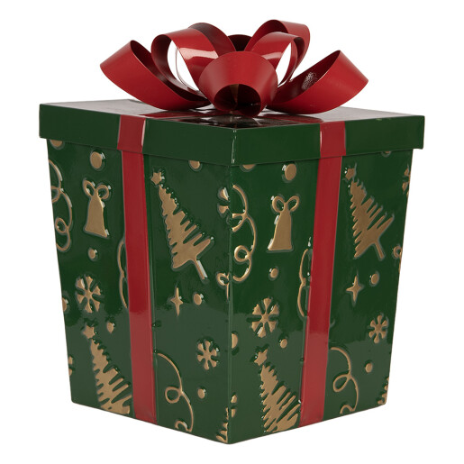 Set 2 decoratiuni Craciun Cadouri metal multicolor (2) 26x26x33 / 21x21x27 cm