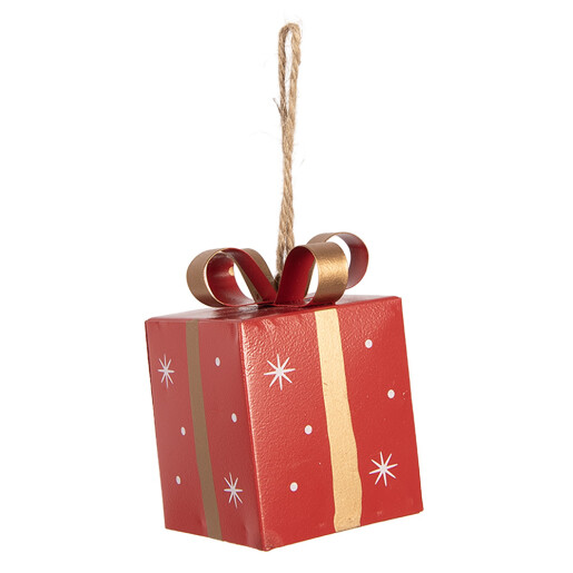Ornament brad Craciun Cadou metal multicolor 5x5x8 cm