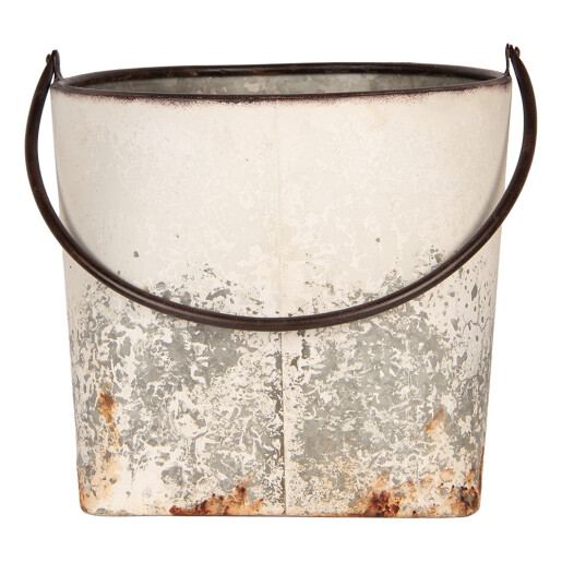 Set 2 ghivece Craciun metal multicolor vintage (2) 27x25x23/40 / 31x30x27/47 cm