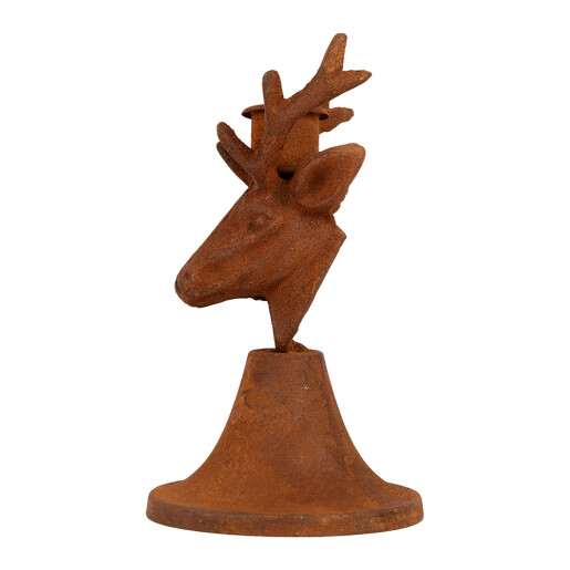 Sfesnic lumanare metal maro Ren 8x8x9 cm