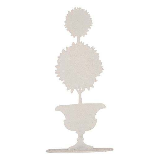 Decoratiune Floare metal alb  7x10x21 cm