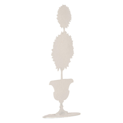 Decoratiune Floare metal alb  7x10x21 cm