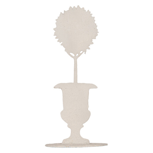 Decoratiune Floare metal alb  7x10x22 cm