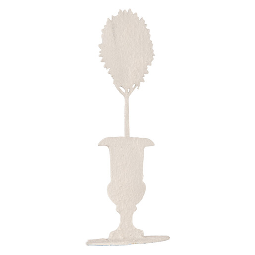 Decoratiune Floare metal alb  7x10x22 cm