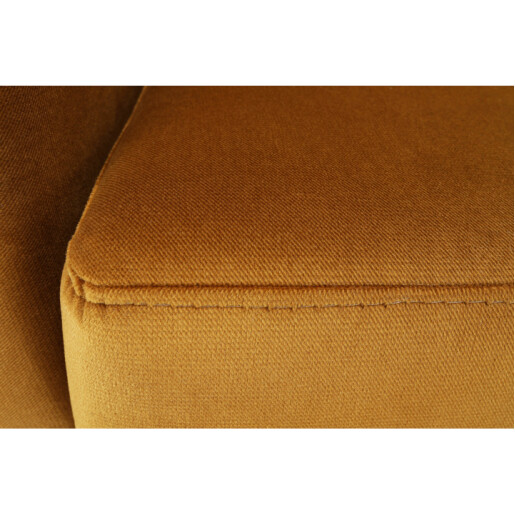 Fotoliu, textil galben miere, picioare negre, Rodeza, 80x84x104 cm