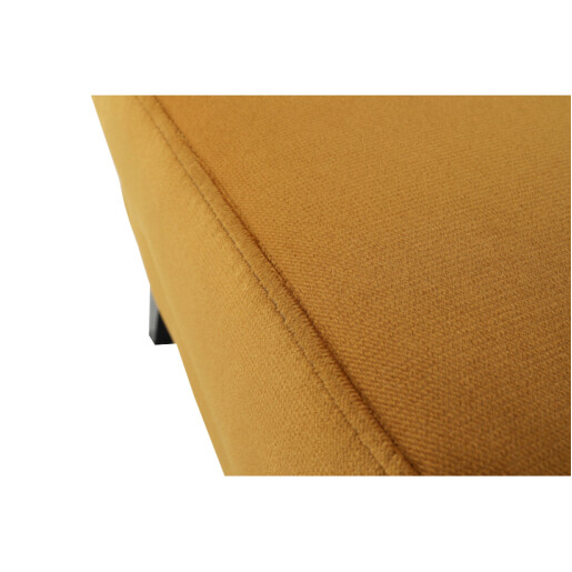 Taburet textil galben lemn negru Rodeza 50x43x50 cm