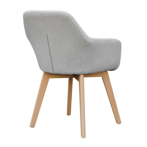 Fotoliu de design textil gri lemn fag Clorin 56x60x82 cm