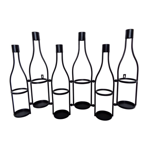 Suport perete 6 sticle vin 79,5 x 10 x 54 cm