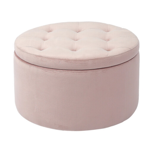 Taburet catifea roz 60 x 35 cm