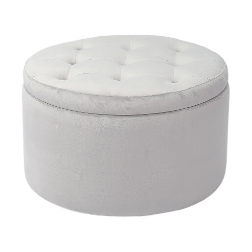 Taburet catifea gri 60 x 35 cm