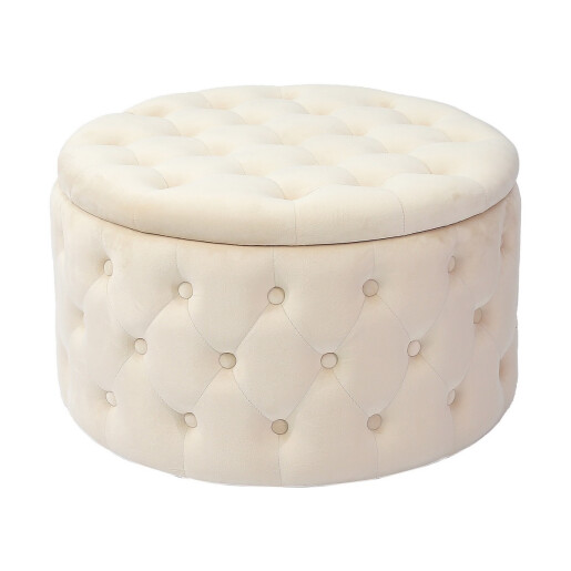 Taburet catifea bej 70 x 42 cm