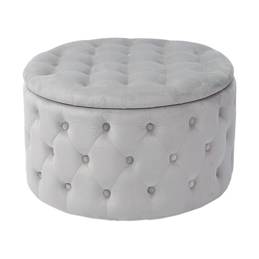 Taburet catifea gri 70 x 42 cm