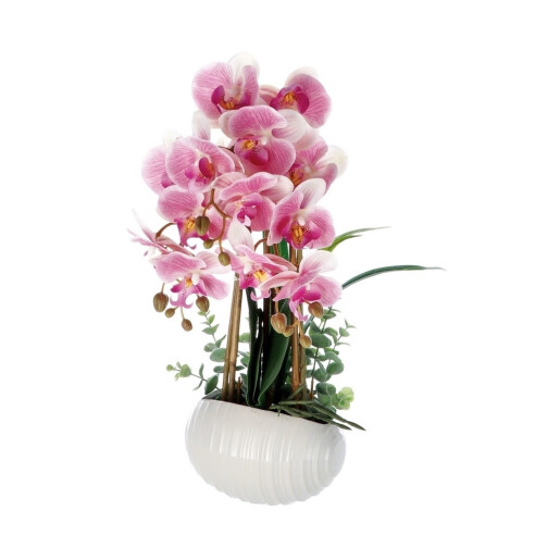 Orhidee roz artificiala in ghiveci 16,5 x 44 cm