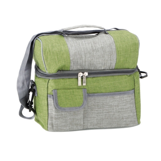 Geanta frigorifica textil gri verde  27 x 17 x 24 cm