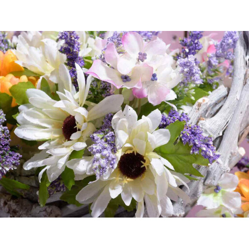 Buchet flori de camp si floarea soarelui 20 cm