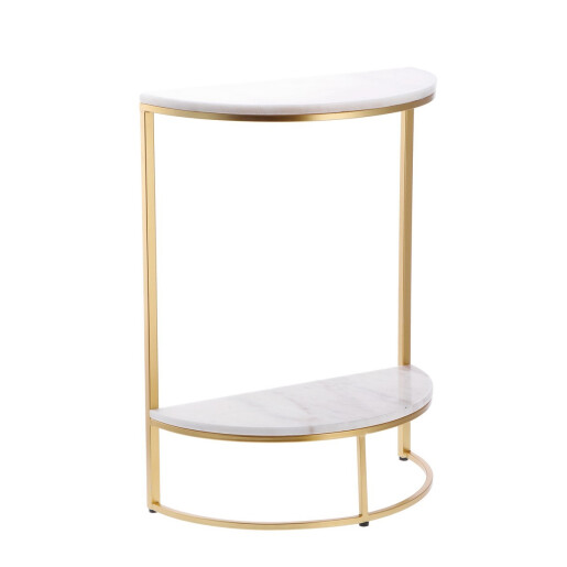 Consola fier auriu marmura 60 x 30 x 80 cm